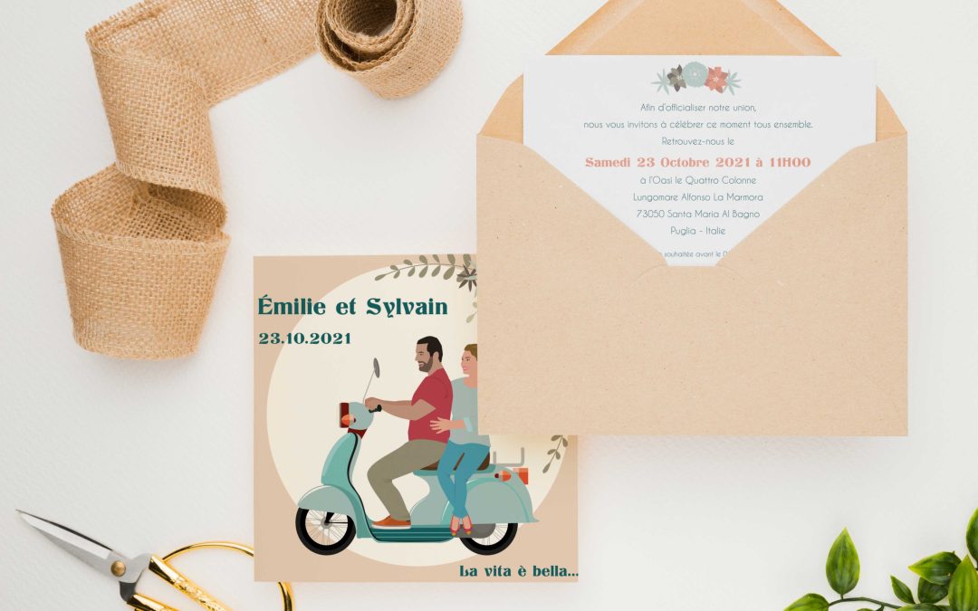 Création d&rsquo;un faire-part de mariage